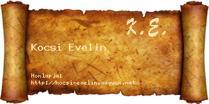 Kocsi Evelin névjegykártya
